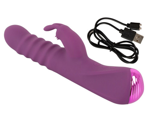Фиолетовый вибратор-кролик 2 Function Rabbit Vibrator - 23,7 см.
