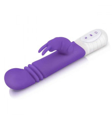 Фиолетовый массажер для G-точки Slim Shaft thrusting G-spot Rabbit - 23 см.
