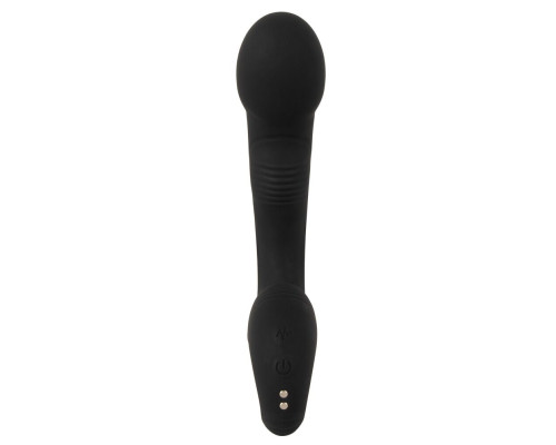 Черный силиконовый вибратор G   P-Spot Vibrator - 16,8 см.