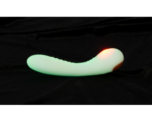 Люминесцентный вибратор для точки G Glow in the dark G-Spot - 17,9 см.