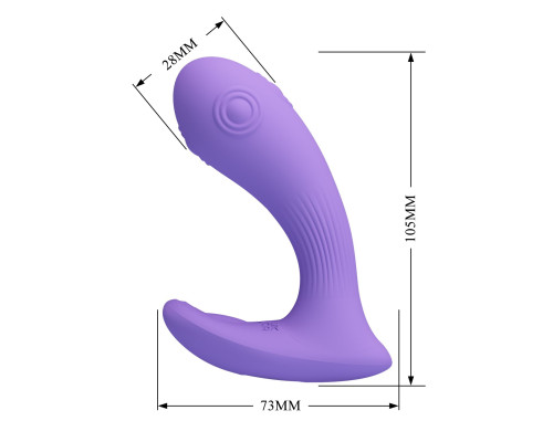 Сиреневый вибратор Andromeda с функцией постукивания