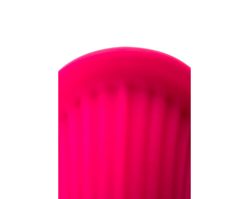 Розовый вибратор с шаровидной головкой - 20 см.