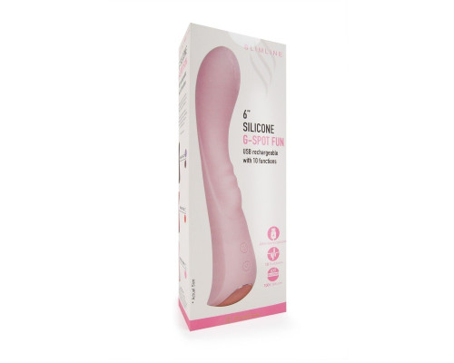 Малиновый вибратор для G-стимуляции - 19,1 см.