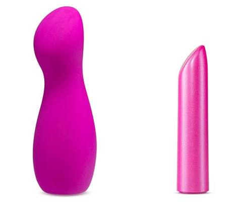 Лиловый вибромассажер B1 - 13,97 см.