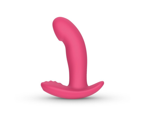 Розовый интерактивный вибромассажёр для ношения Ivy - 12,5 см.