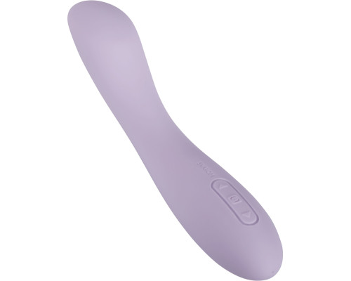 Сиреневый изогнутый вибратор Amy 2 - 17,4 см.