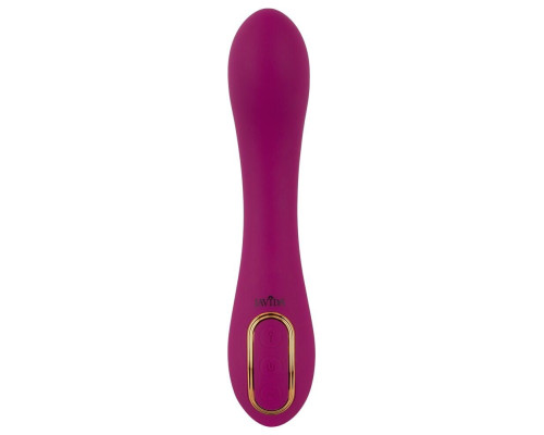 Лиловый вибратор с функцией расширения Inflatable Vibrator - 21,1 см.