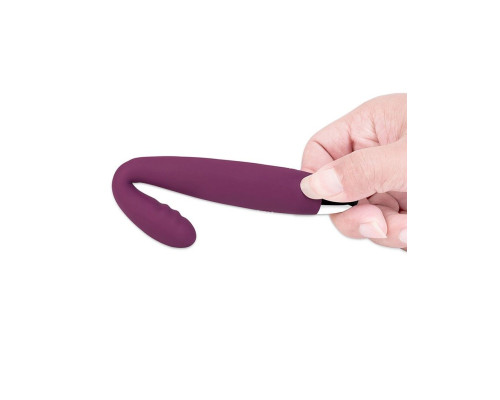 Фиолетовый вибратор Cici с гнущейся головкой - 18,2 см.