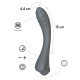 Темно-серый вибратор для G-точки Apus - 19 см.