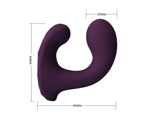 Фиолетовый С-образный вибратор с управлением через приложение Billy