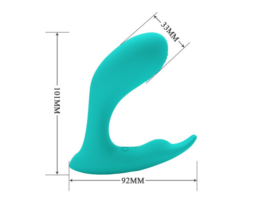 Бирюзовый стимулятор G-точки Idabelle - 10,1 см.