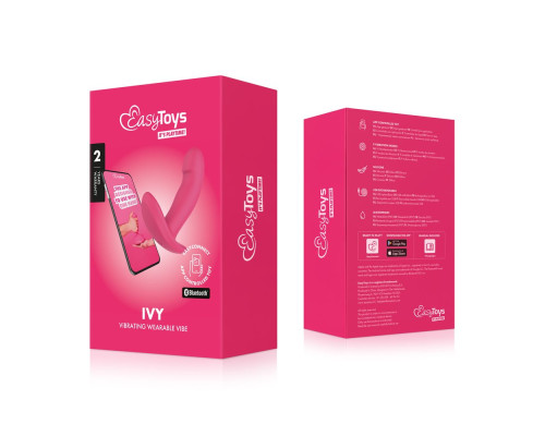 Розовый интерактивный вибромассажёр для ношения Ivy - 12,5 см.