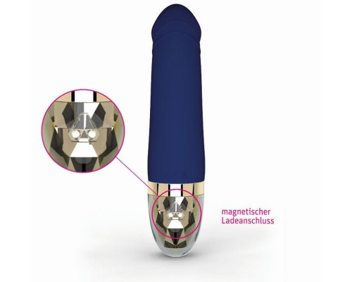 Синий вибратор для G-точки Real Deal Neal - 16,5 см.