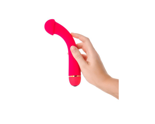 Розовый вибратор с шаровидной головкой - 20 см.