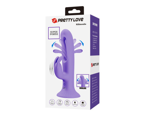 Сиреневый вибратор c функцией фингеринга Killmoulis - 17,5 см.