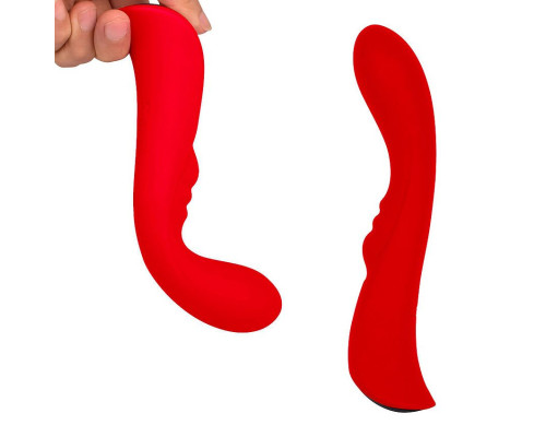 Красный вибромассажер 6  Silicone G-Spot Fun - 19,1 см.