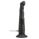 Черный вибратор с поступательными движениями G and P-Spot Thrusting Vibrator - 23 см.