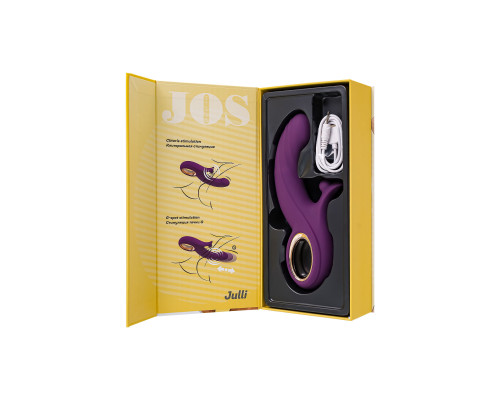 Фиолетовый вибратор Julli с функций Up Down - 20,5 см.