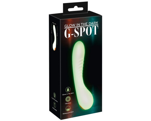 Люминесцентный вибратор для точки G Glow in the dark G-Spot - 17,9 см.