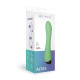 Салатовый изогнутый вибратор Altas - 21 см.