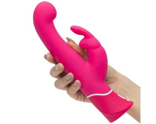 Розовый вибратор-кролик G-Spot Rechargeable Rabbit Vibrator - 24,1 см.