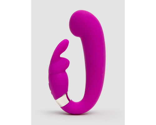 Лиловый вибратор Mini G-Spot Curve Vibe с клиторальным зайчиком