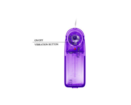 Фиолетовый вибростимулятор с шипами на головке - 14,3 см.