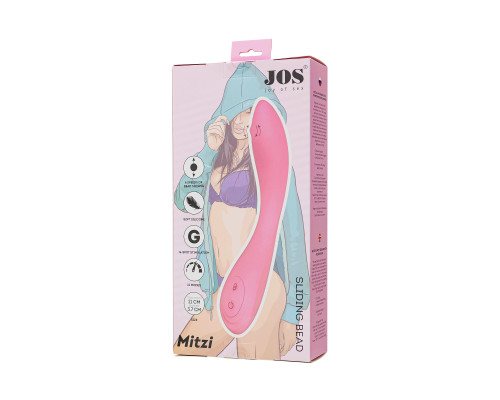 Розовый G-вибратор со стимулирующим шариком Mitzi - 21 см.