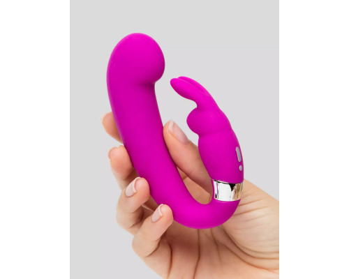 Лиловый вибратор Mini G-Spot Curve Vibe с клиторальным зайчиком