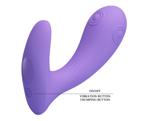 Сиреневый вибратор Andromeda с функцией постукивания