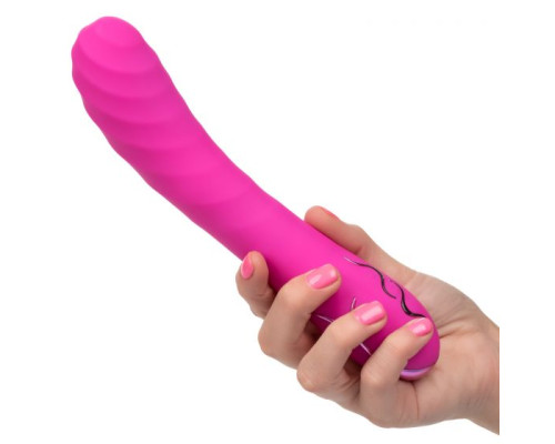 Розовый вибромассажер Insatiable G Inflatable G-Wand с функцией расширения - 21,5 см.