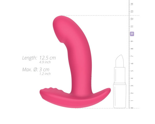 Розовый интерактивный вибромассажёр для ношения Ivy - 12,5 см.