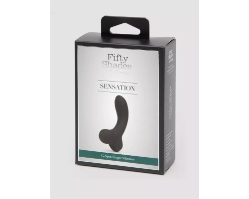 Черный вибратор на палец для G-стимуляции Sensation Rechargeable G-Spot Vibrator