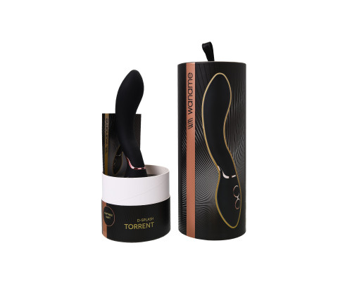 Черный силиконовый вибратор Torrent - 20,5 см.