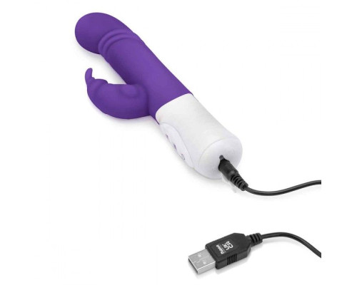 Фиолетовый массажер для G-точки Slim Shaft thrusting G-spot Rabbit - 23 см.