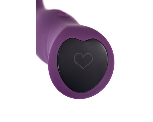 Фиолетовый гибкий вибратор Lupin с ребрышками - 22 см.