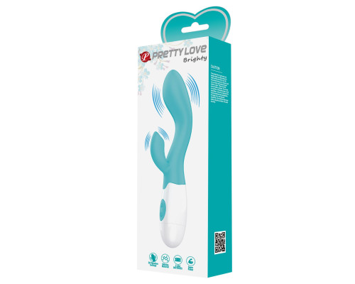 Мятный вибратор-кролик для G-стимуляции Brighty - 20 см.