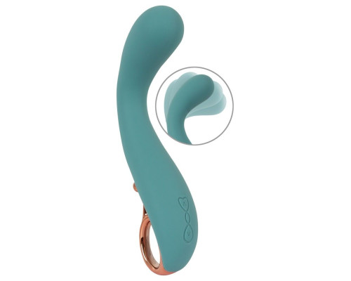 Бирюзовый вибратор для точки G The Magician G-Spot Vibrator - 19 см.