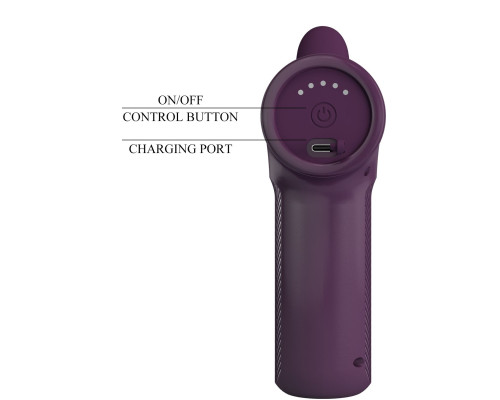 Сливовый вибромассажёр с поступательными движениями DJ Scholar