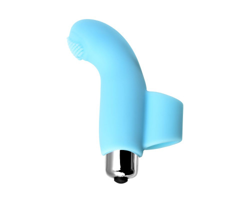 Голубая вибронасадка на палец JOS DANKO для точки G - 9,5 см.