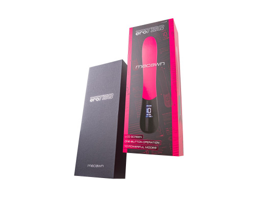 Ярко-розовый вибратор Mecawn - 20,5 см.