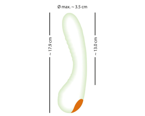 Люминесцентный вибратор для точки G Glow in the dark G-Spot - 17,9 см.