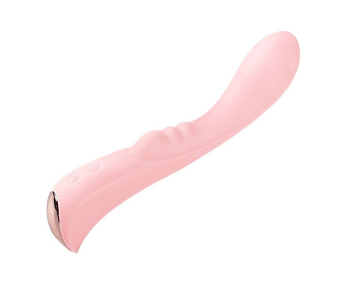 Нежно-розовый вибромассажер 6  Silicone G-Spot Fun - 19,1 см.