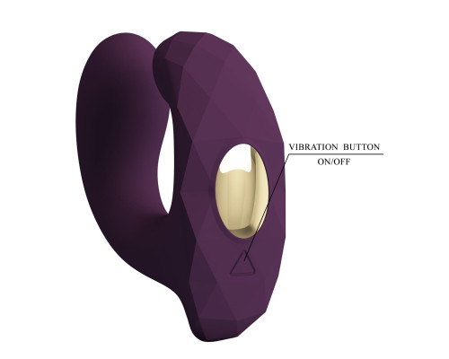 Фиолетовый С-образный вибратор с управлением через приложение Billy