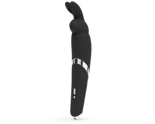 Черный вибратор Rabbit Rechargeable Wand Vibrator - 26,7 см.