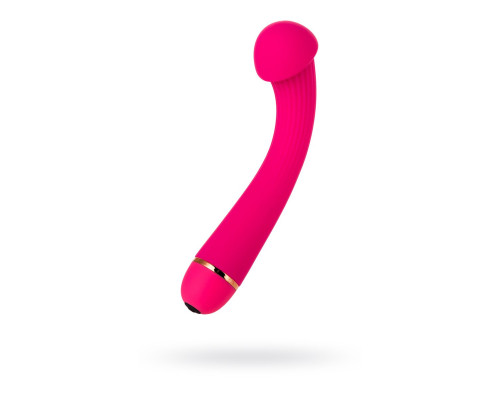 Розовый вибратор с шаровидной головкой - 20 см.