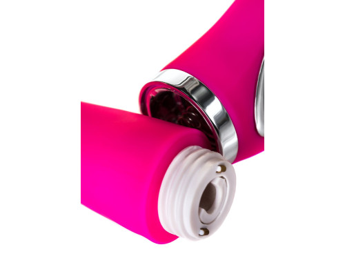 Розовый вибратор JOS PILO с WOW-режимом - 20 см.