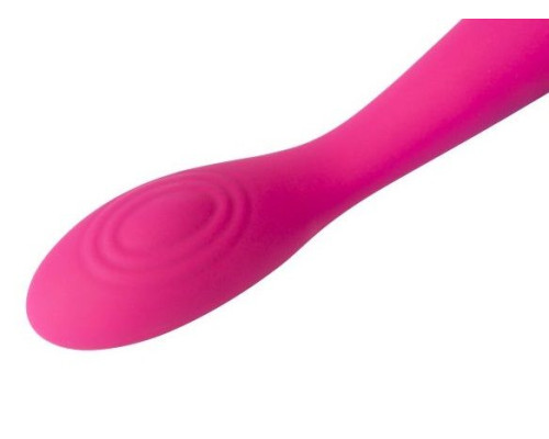Ярко-розовый G-стимулятор IRIS Clitoral   G-spot Vibrator - 18 см.