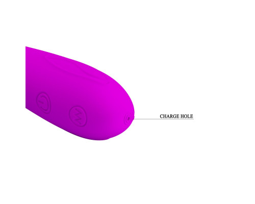 Лиловый изогнутый вибратор Tony - 17 см.