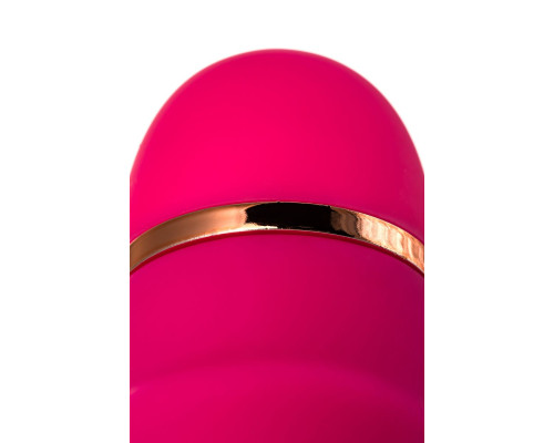 Розовый рельефный вибростимулятор точки G - 16 см.